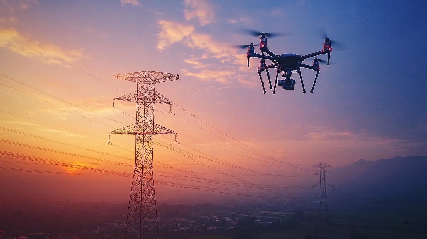 Drone survey of a power line corridor